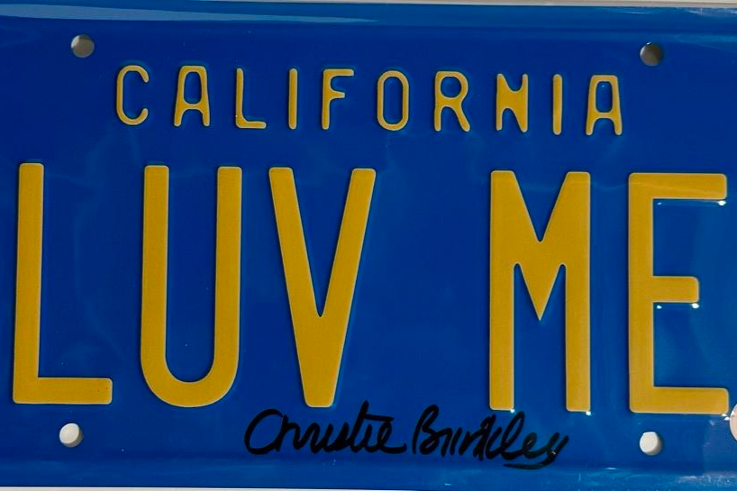 Christie Brinkley Signed License Plate (National Lampoons Vacation) - Beckett COA #03